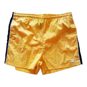 Vintage 90’s Starter Athletic Shorts Women's Size Large Yellow Blue